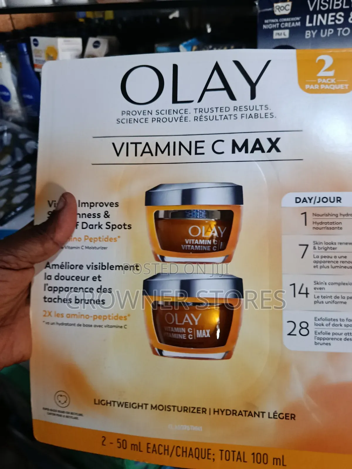 Olay Vitamin C MAX Face Moisturizer Brightening Cream 2 in 1 Pack