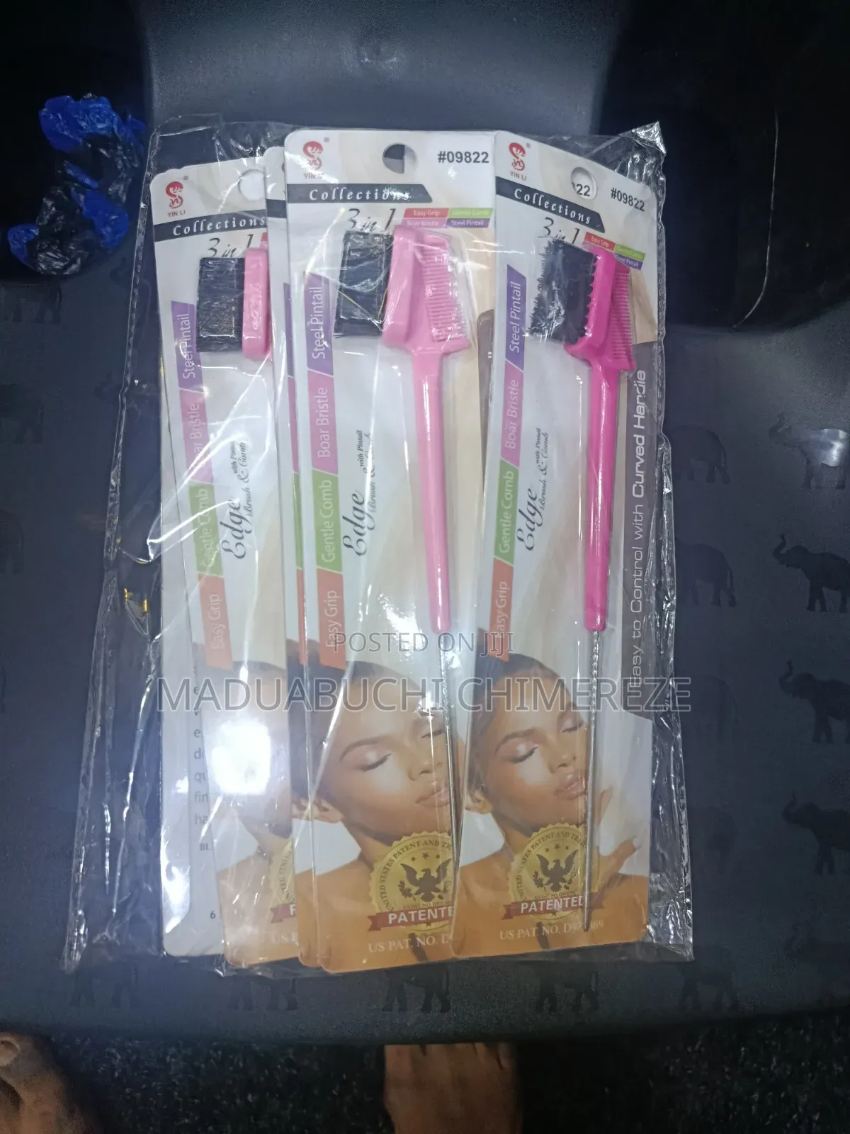 3-in-1 Edge Control Hair Brush Comb – YIN LI #09822