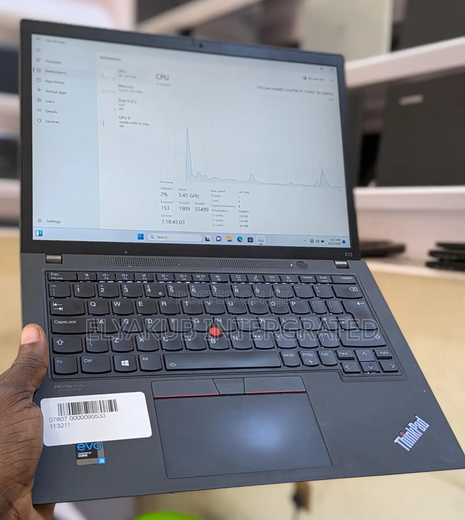 New Laptop Lenovo ThinkPad X13 Gen 4 16GB Intel Core i5 SSD 256GB