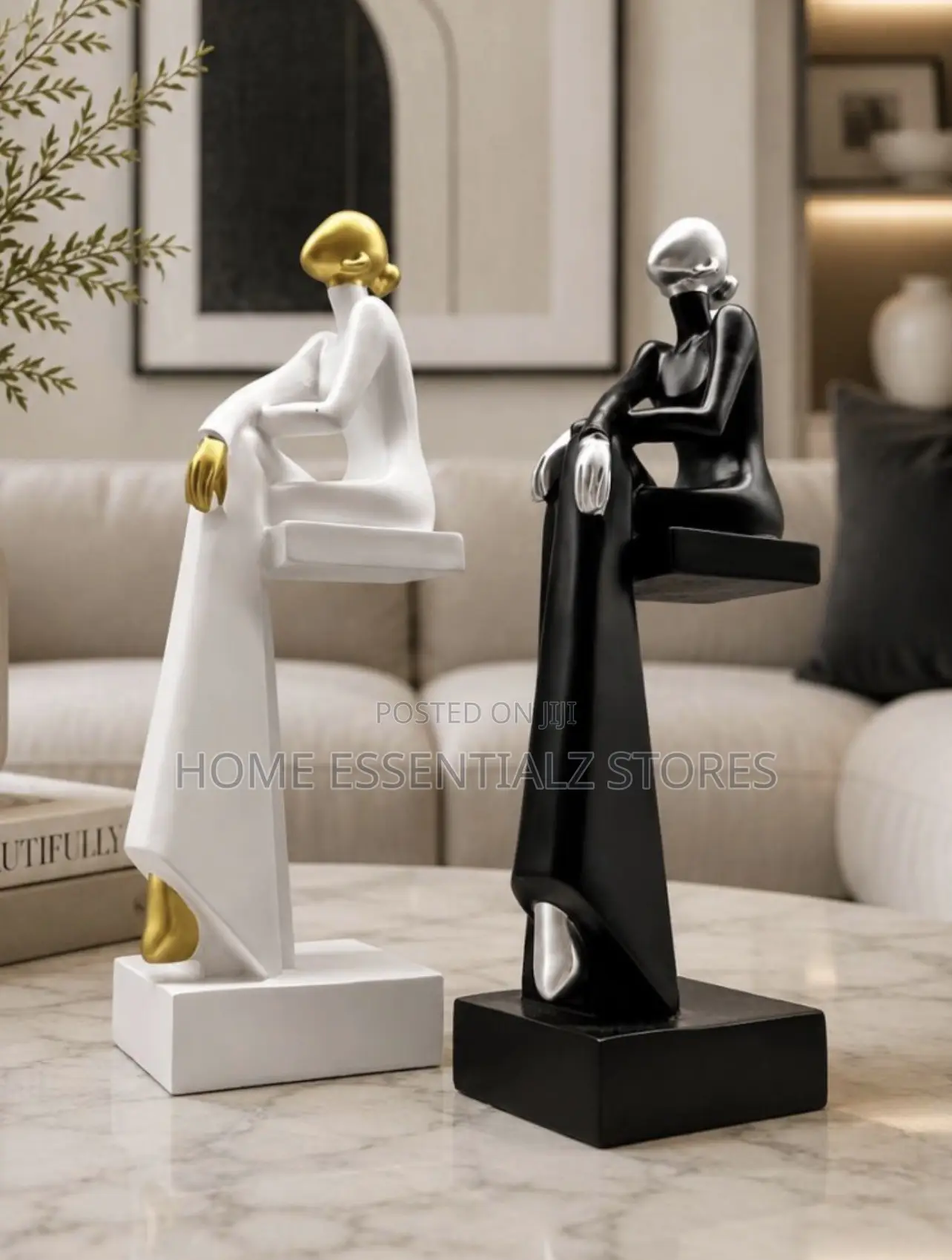 Your Highness Abstract Seated Woman Figurine - Modern Luxury Art Decor