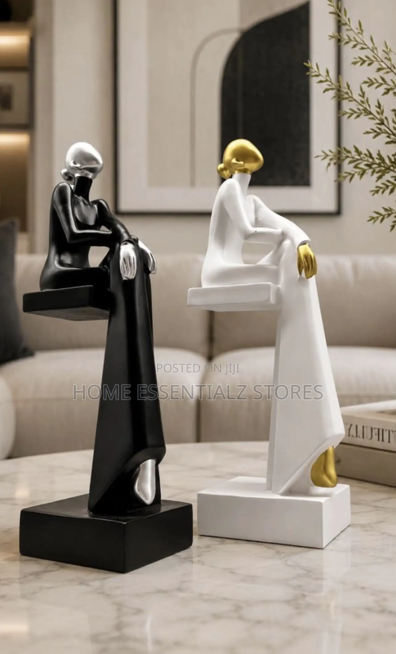 Your Highness Abstract Seated Woman Figurine - Modern Luxury Art Decor