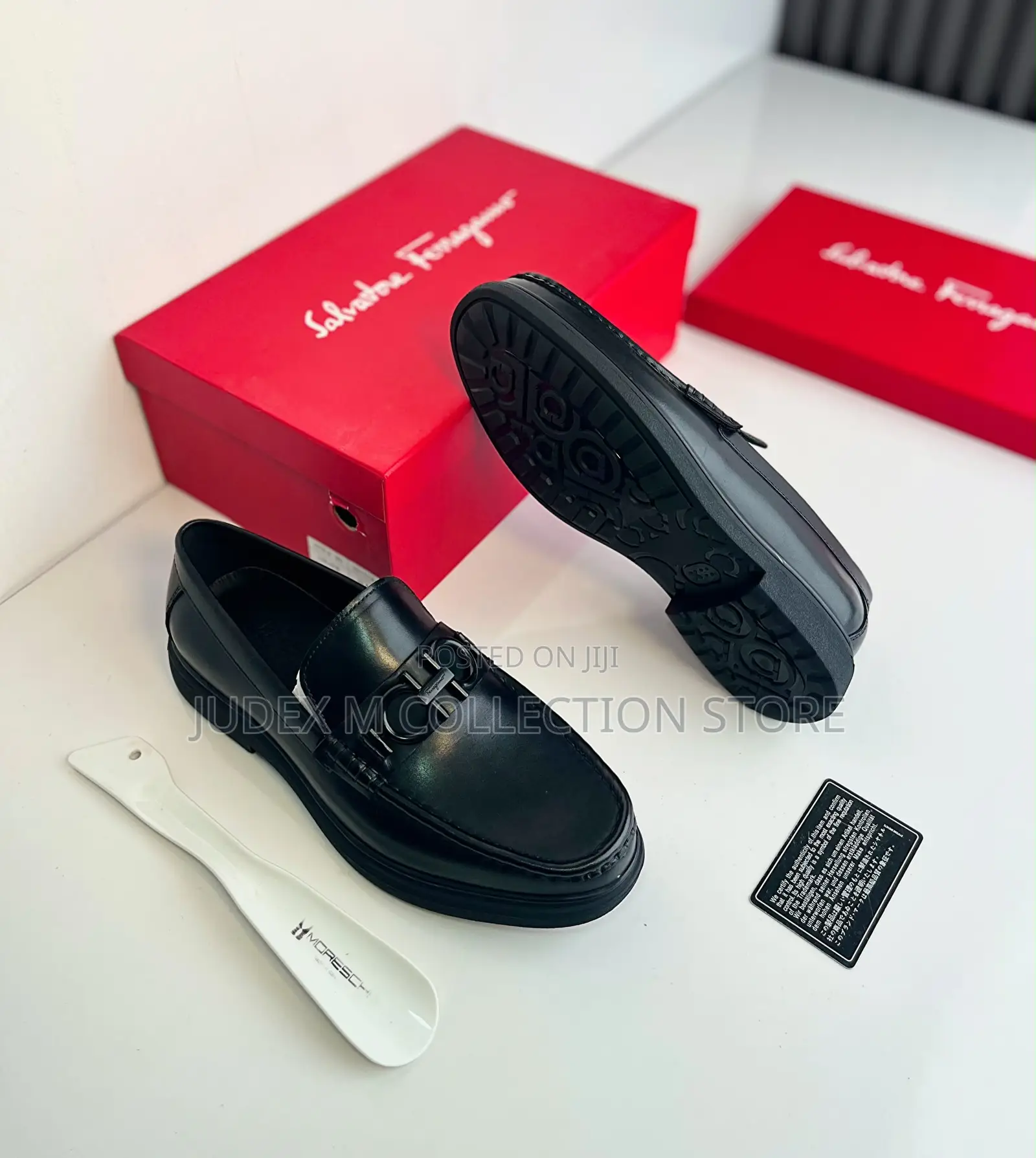 Salvatore Feragamo Shoe and Richwanaz Leather Lace Up Shoe