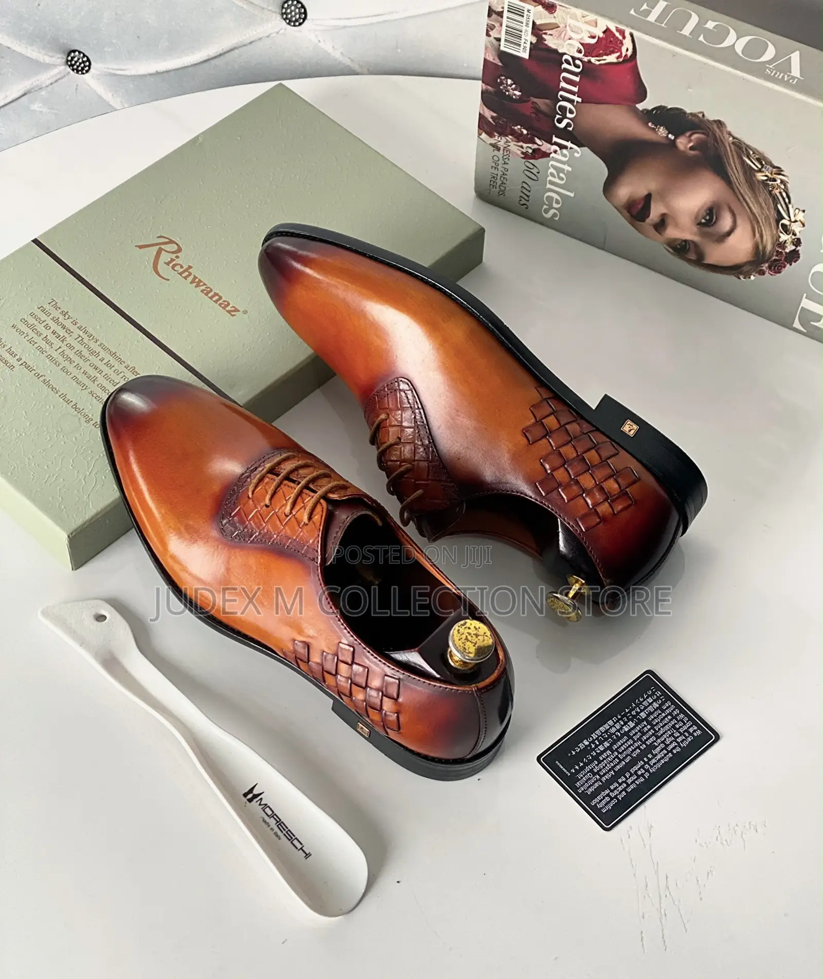 Salvatore Feragamo Shoe and Richwanaz Leather Lace Up Shoe