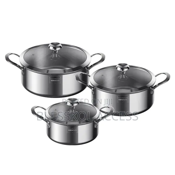 Oraimo Tri-Ply Set Durable Versatile Stainless Steel Cookware Set(6pcs