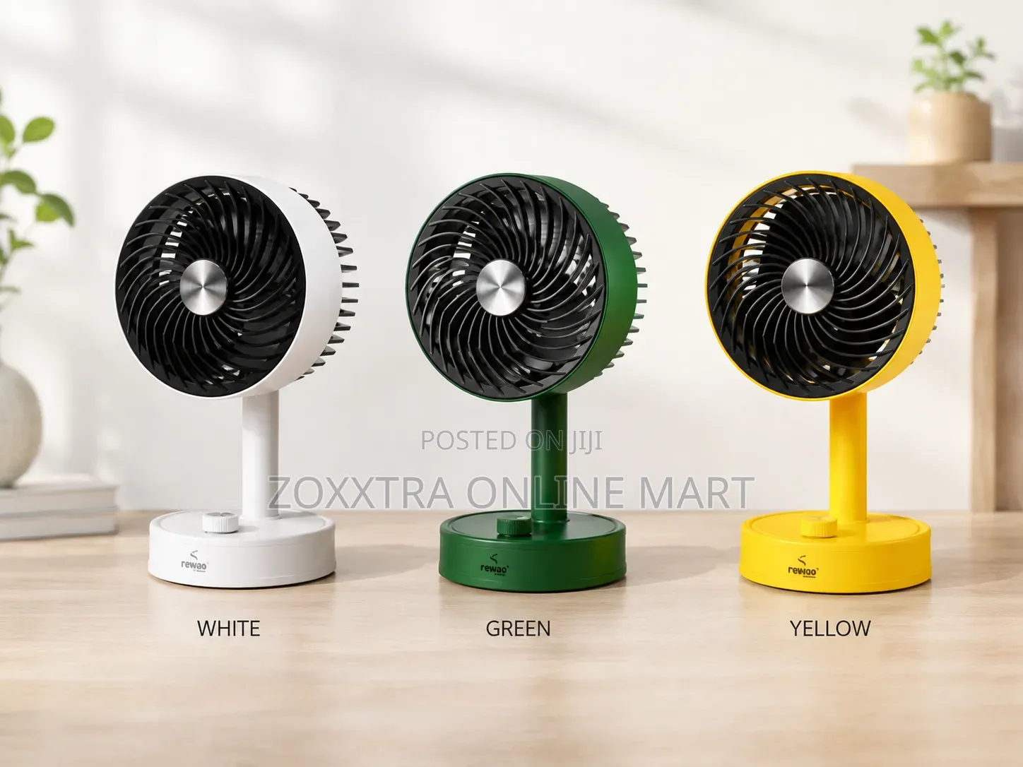 5-Inch Rechargeable Desktop Fan.