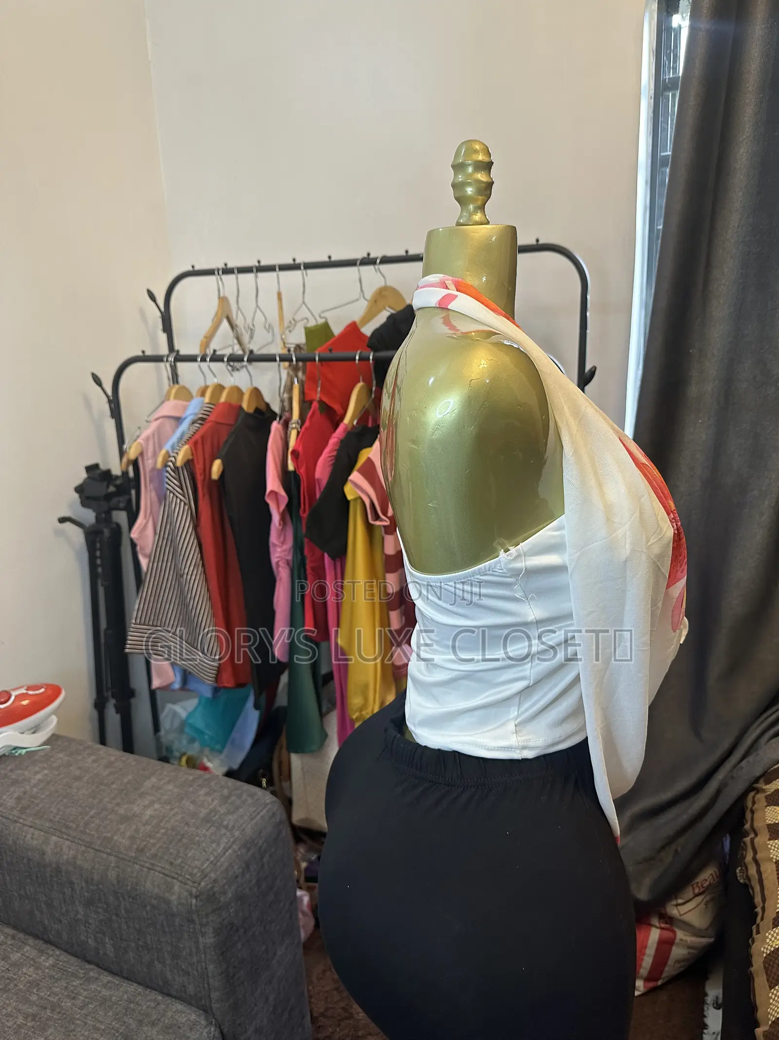 Floral Chiffon Halter Scarf Mini Top