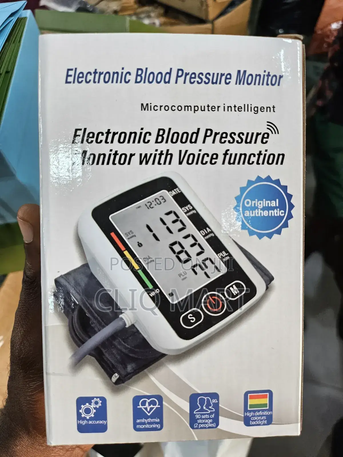 Blood Pressure Monitor W/Voice – Digital Upper Arm BP Machine