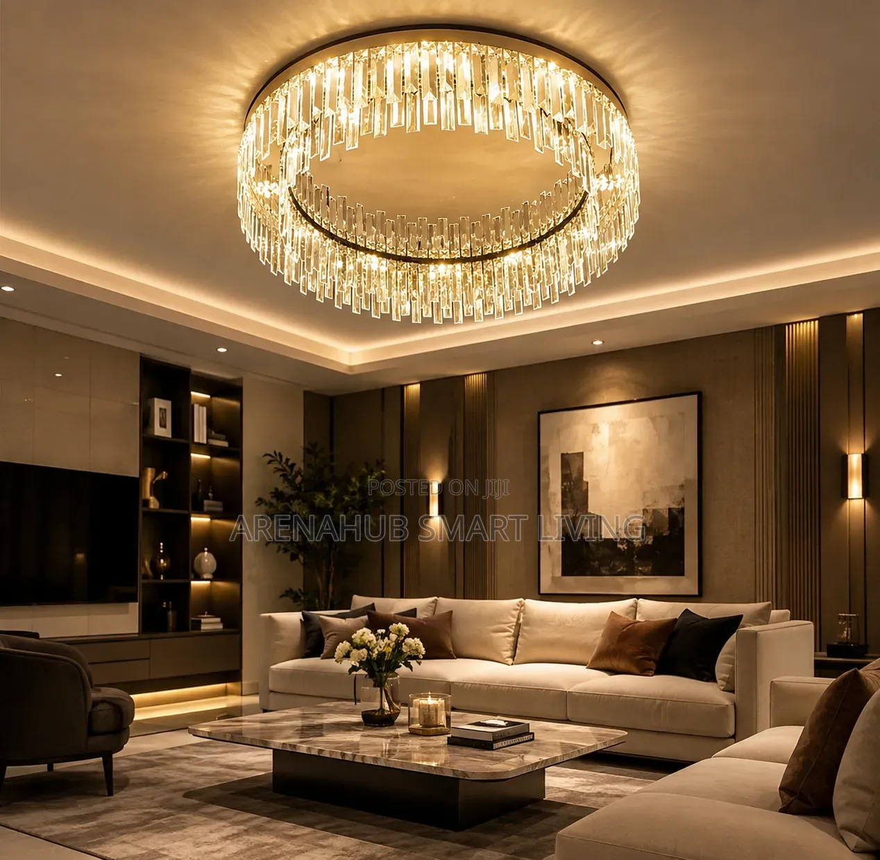 Minimalist Luxury Crystal LED Ceiling