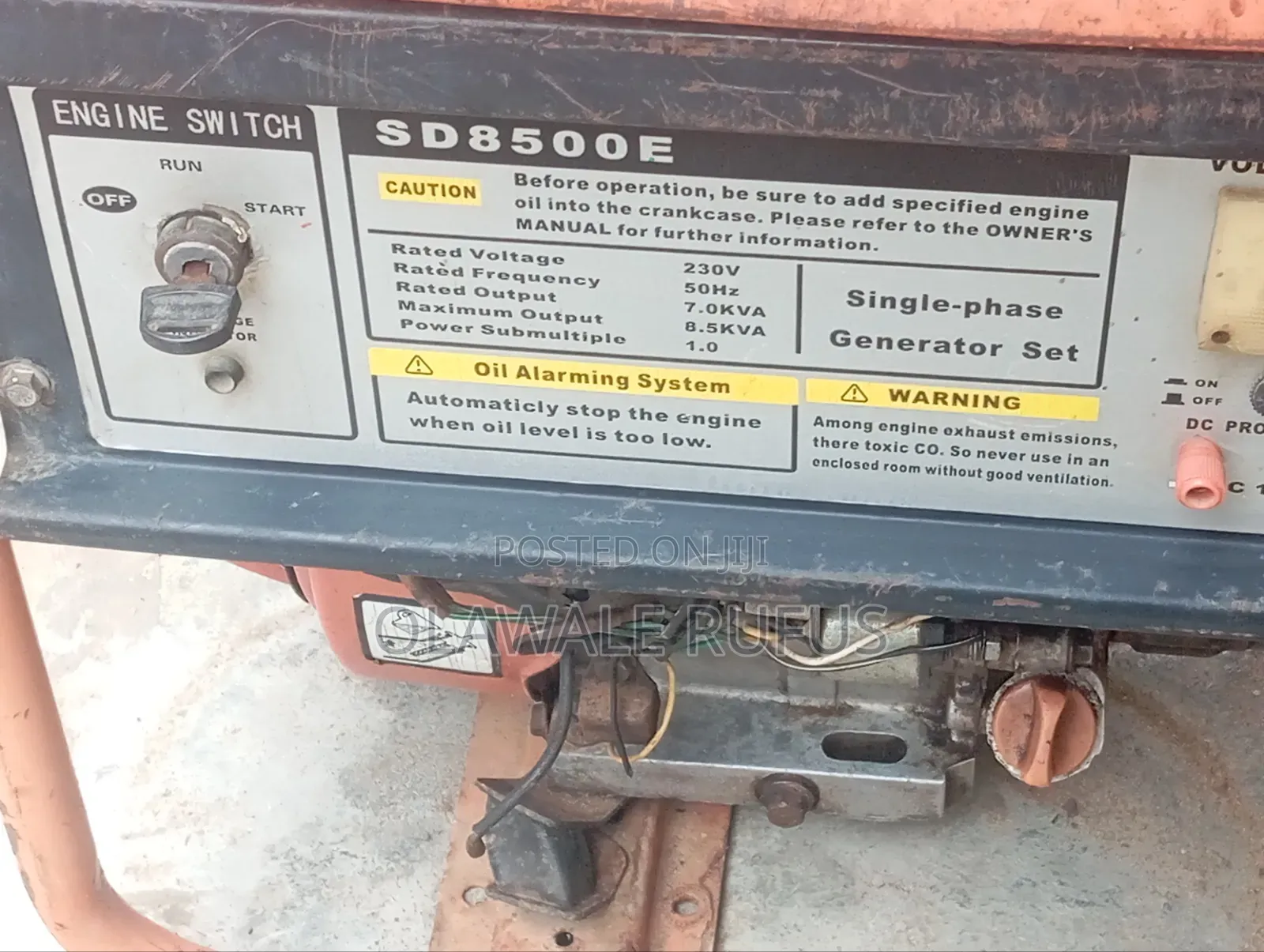 Sanding Power Fuel Generator 8.5kva With 100% Copper COIL