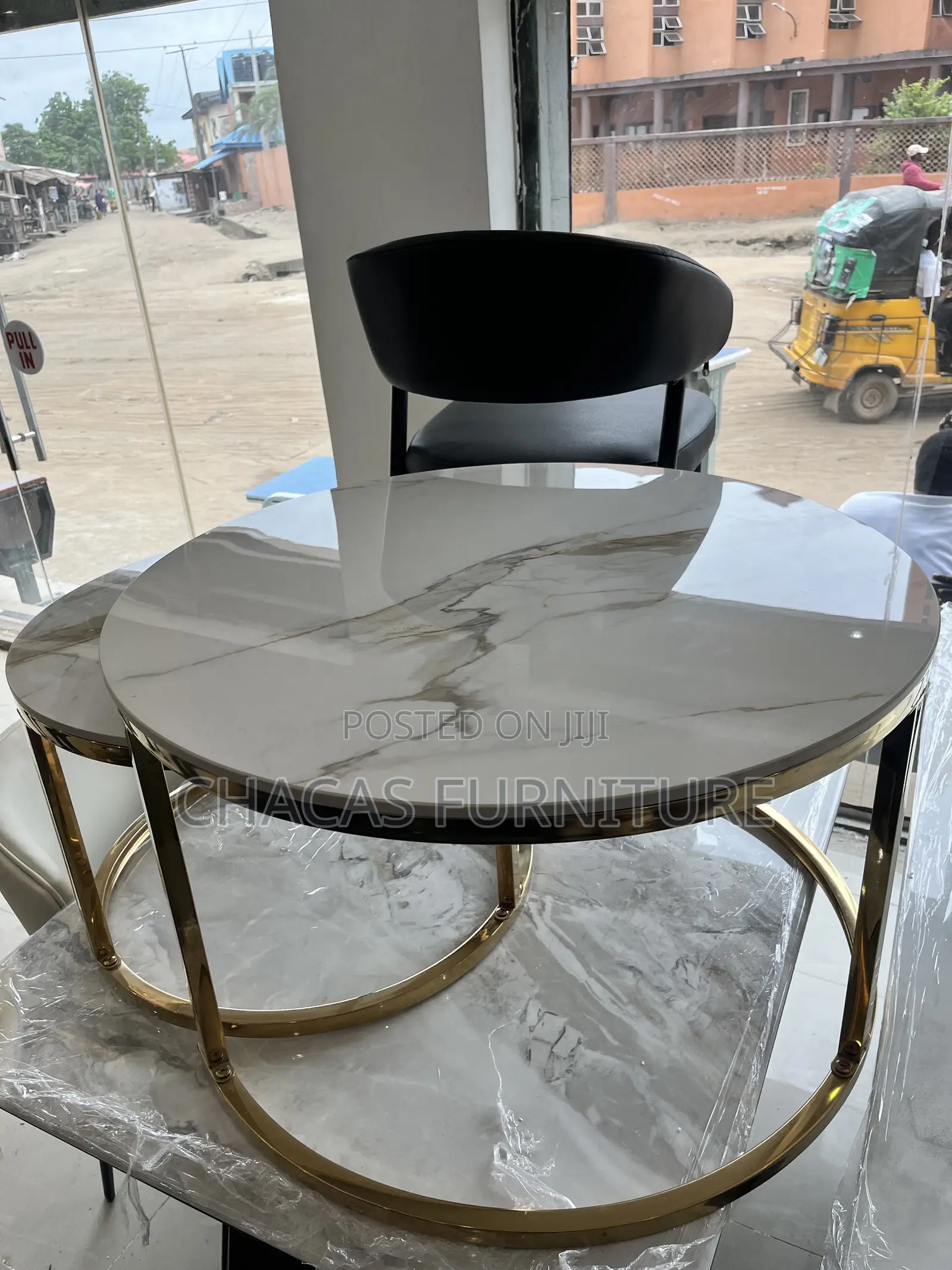 Luxury Marble Top Nesting Coffee Tables – Gold Stainless Steel Base