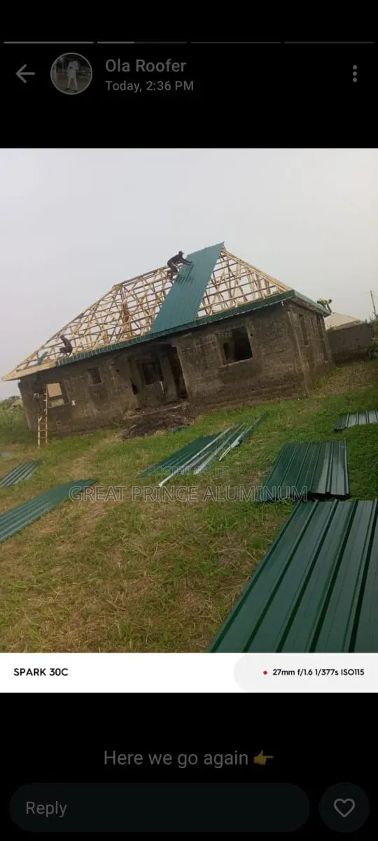 Aluminum Roofing Sheet Brake Green and L