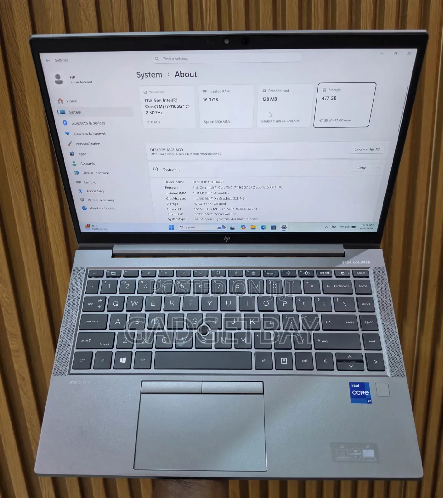 Laptop HP ZBook Firefly G8 16GB Intel Core i7 SSD 512GB