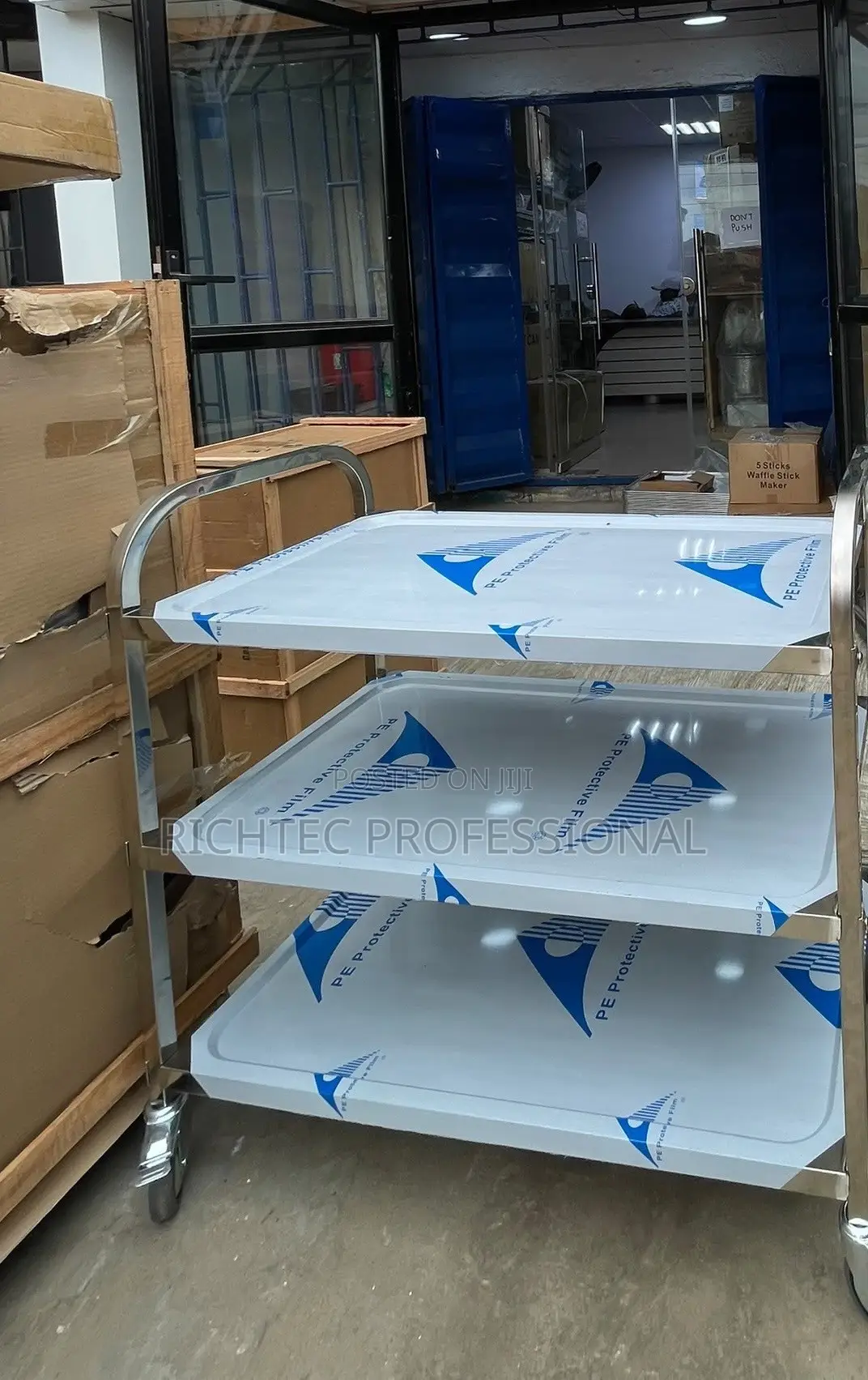 High Quality Commercial Stainless Steel 3-Tier Serving,Utility Trolley