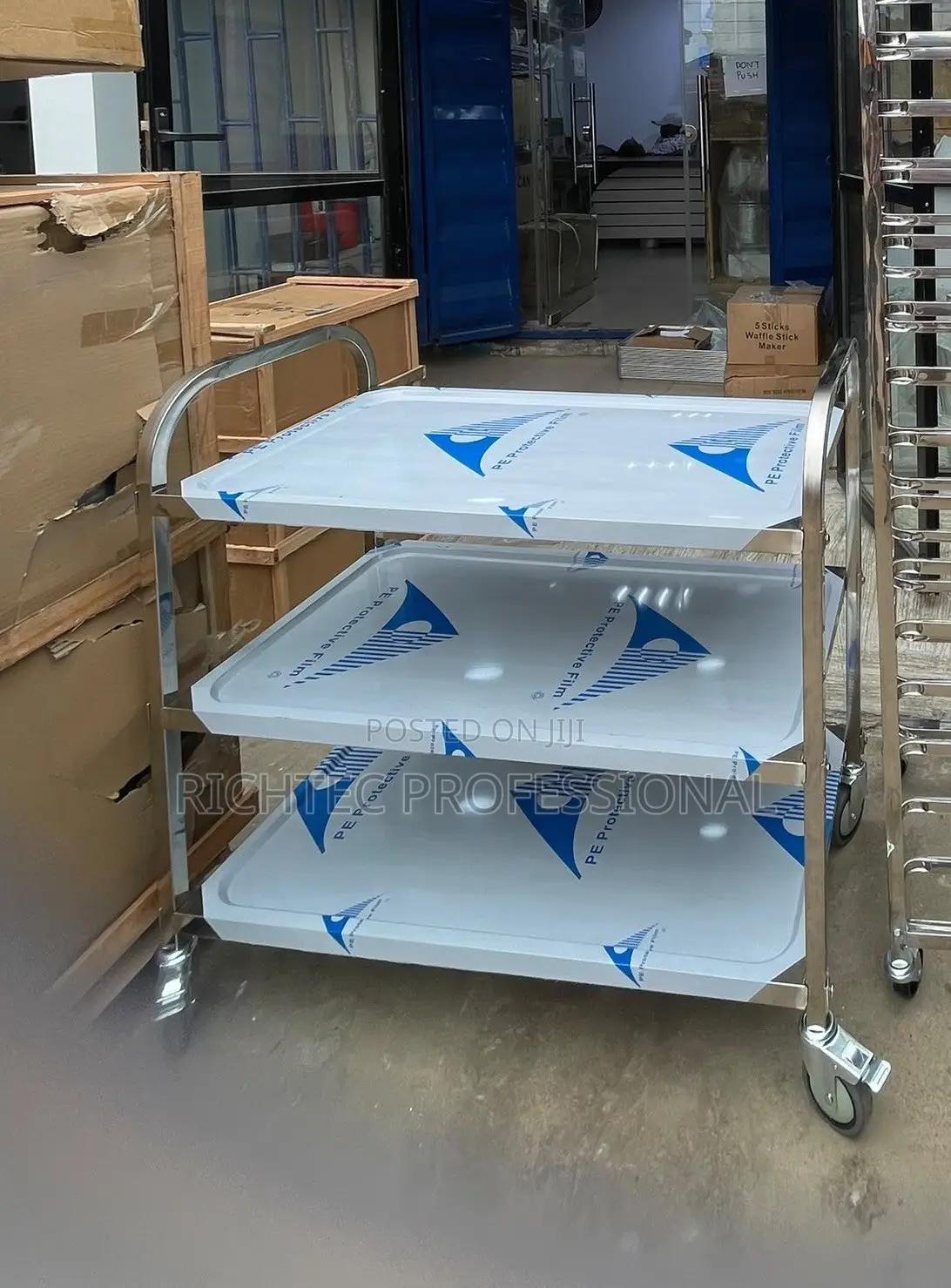 High Quality Commercial Stainless Steel 3-Tier Serving,Utility Trolley