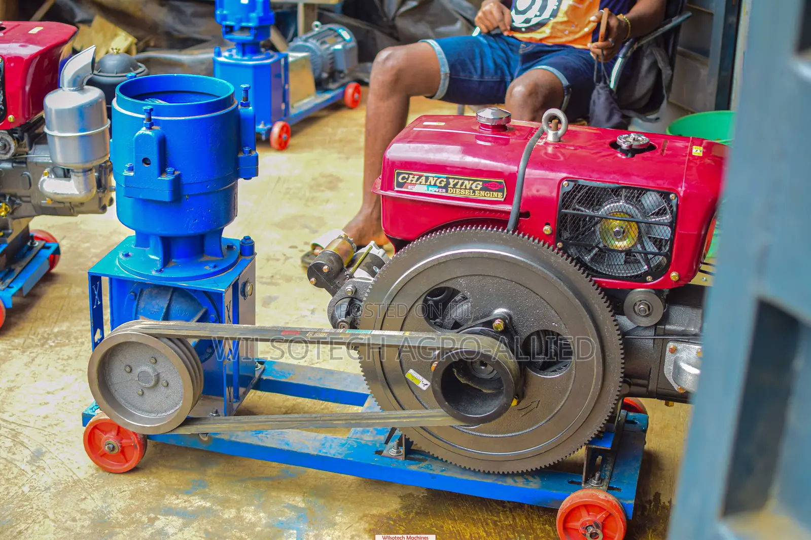 300-400kg/Hr (New Model) Diesel Engine Powered Pelletizer Machine