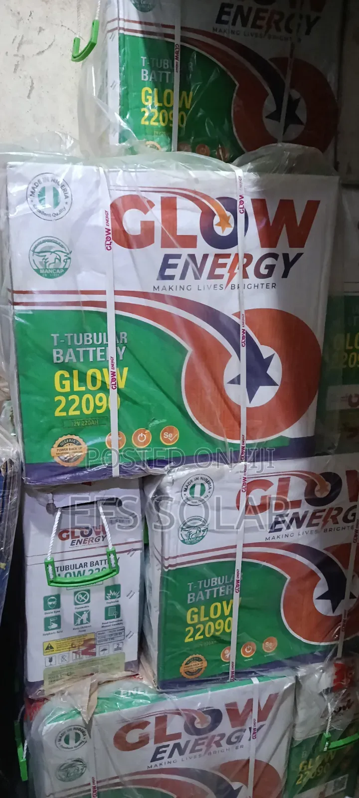 Glow Energy 220Ah 12V Tubular Battery