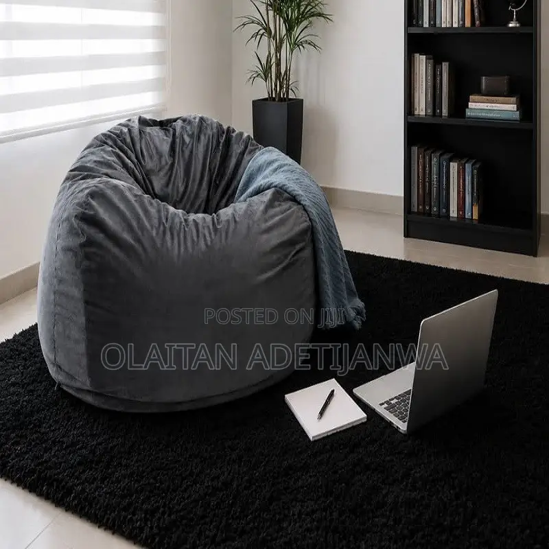 Washable Grey Beanbag Sofa Office Home