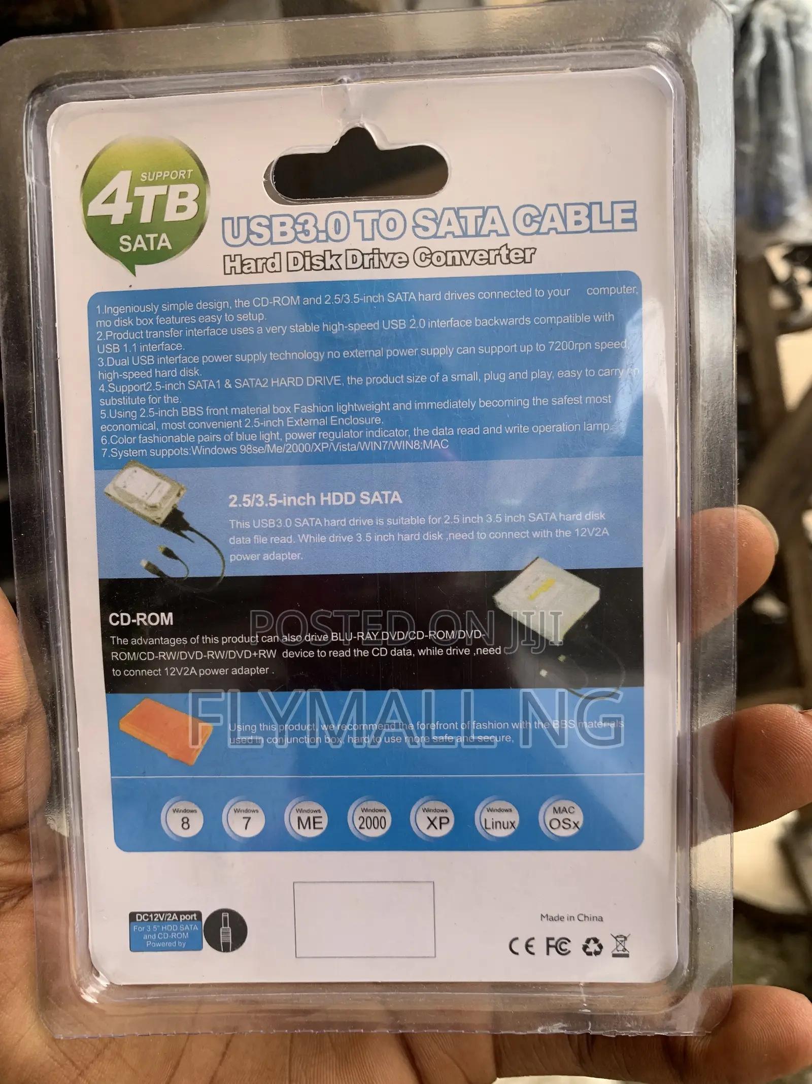 USB 3.0 to SATA Hard Disk Drive Converter Cable.