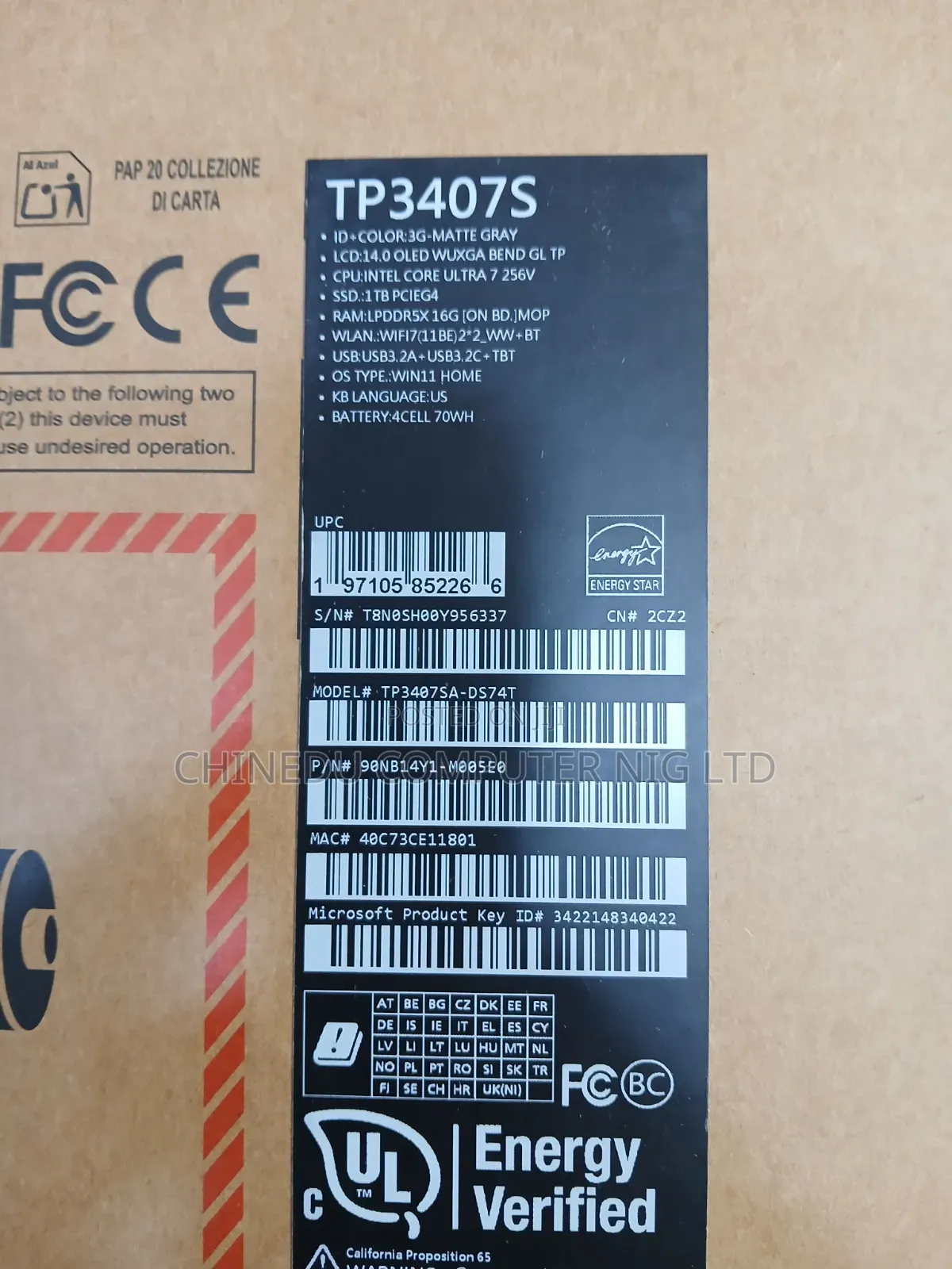 New Laptop Asus VivoBook Flip TP201SA 16GB Intel Core Ultra 7 SSD 1T