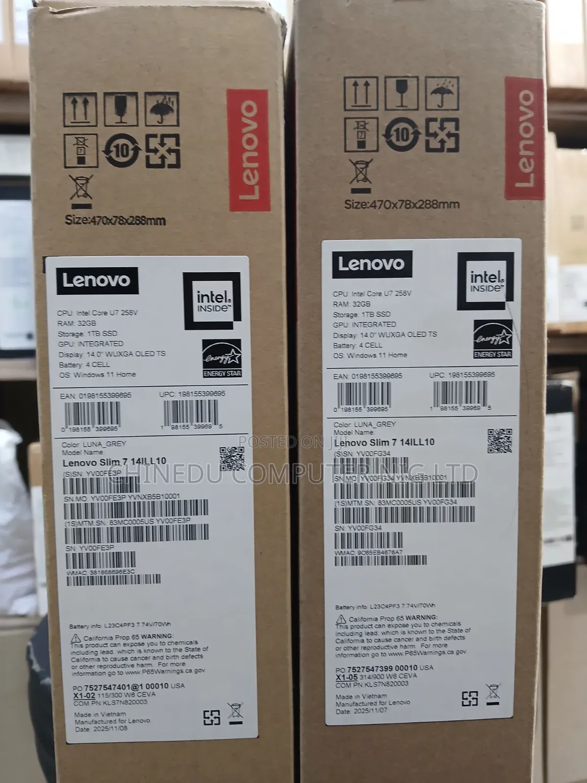 New Laptop Lenovo 32GB Intel Core Ultra 7 SSD 1T