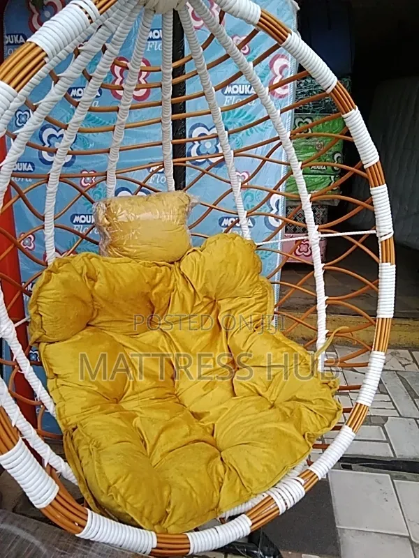 Goldish Yellow Cushion Hanging Single Swing