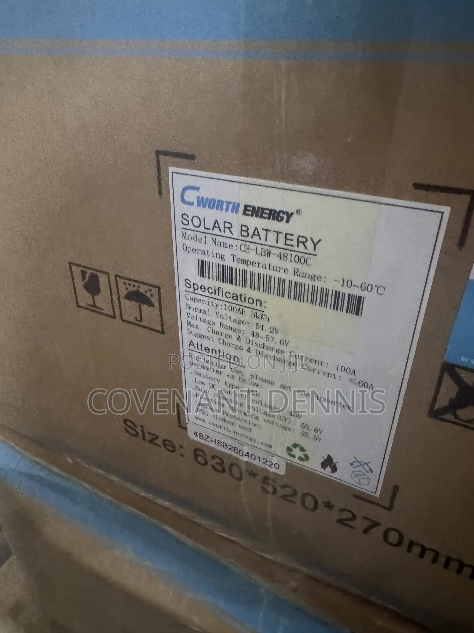 Cworth 5kwh 51.2v Lithium Ion Battery