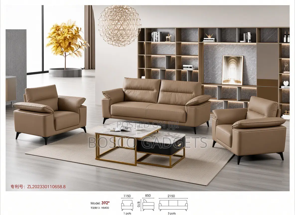 Luxury Turkish-Style Leather Sofa Set With Armchairs – Turkish by 7