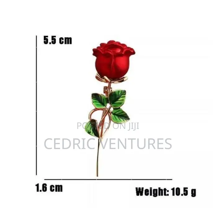 Elegant Flower Rose Brooch Pin for Women