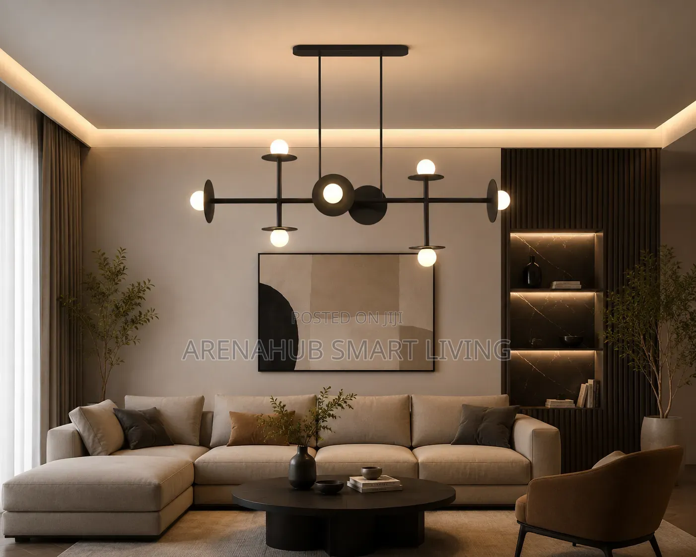 Modern Glass Ball Led Ceiling Chandelier Black Gold for Bedroom