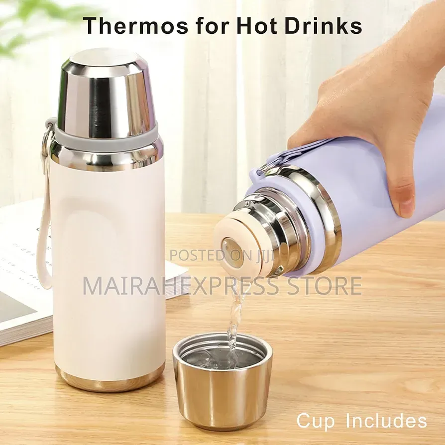 600ml/20.5oz,Stainless Steel Thermos Water Bottle for Hot Cold Drink