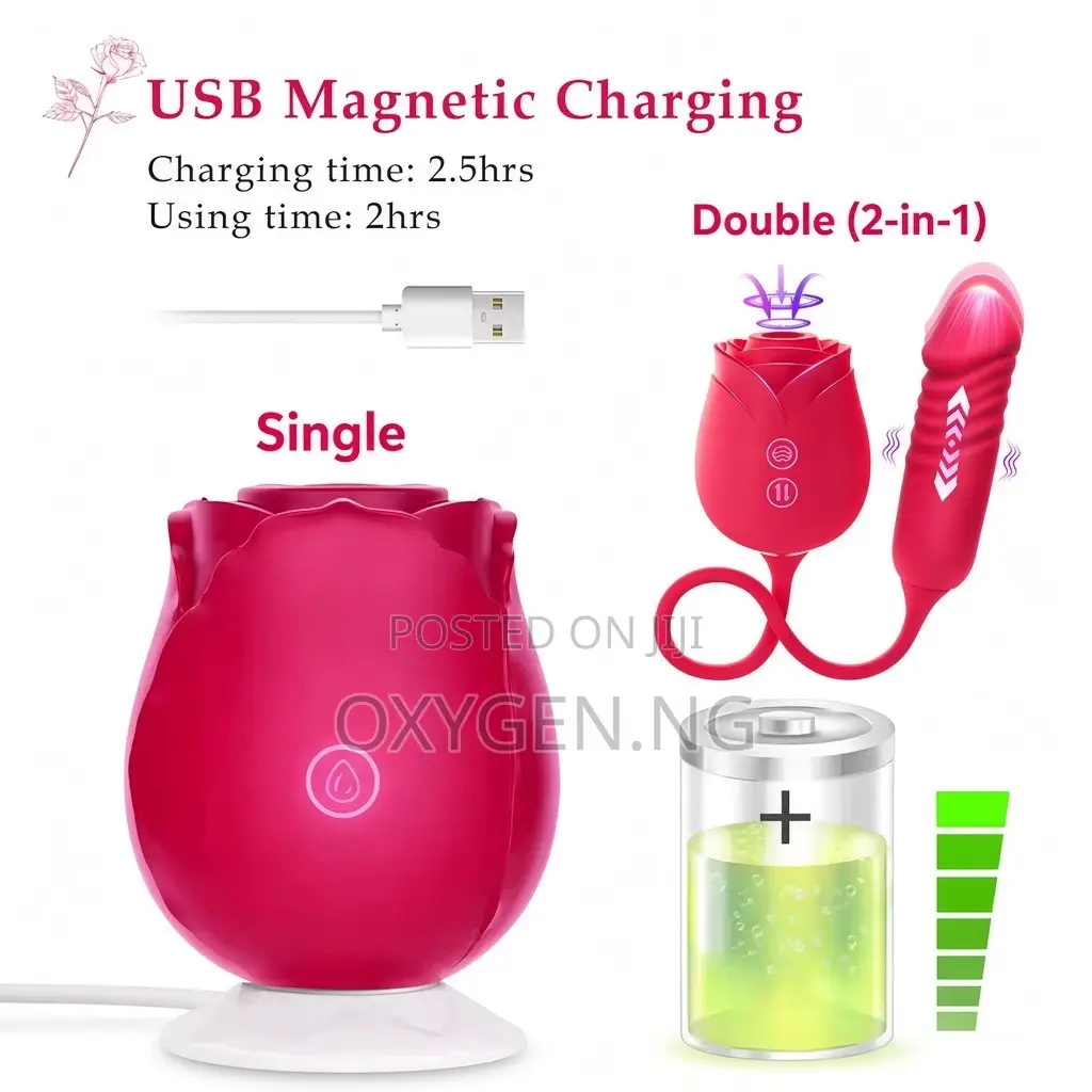 Rose Sex Toy Sucker Vibrator (Sold at 40% Discount Price)