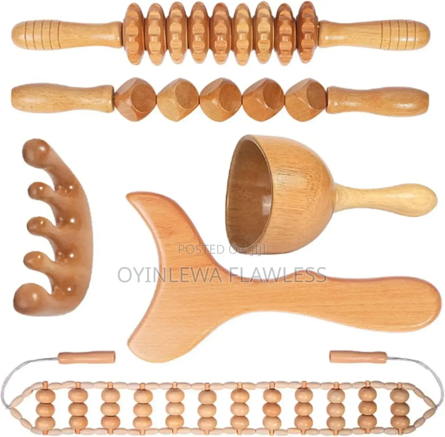 6 in 1 Wooden Cupping Contouring Sculpting Therapy Set