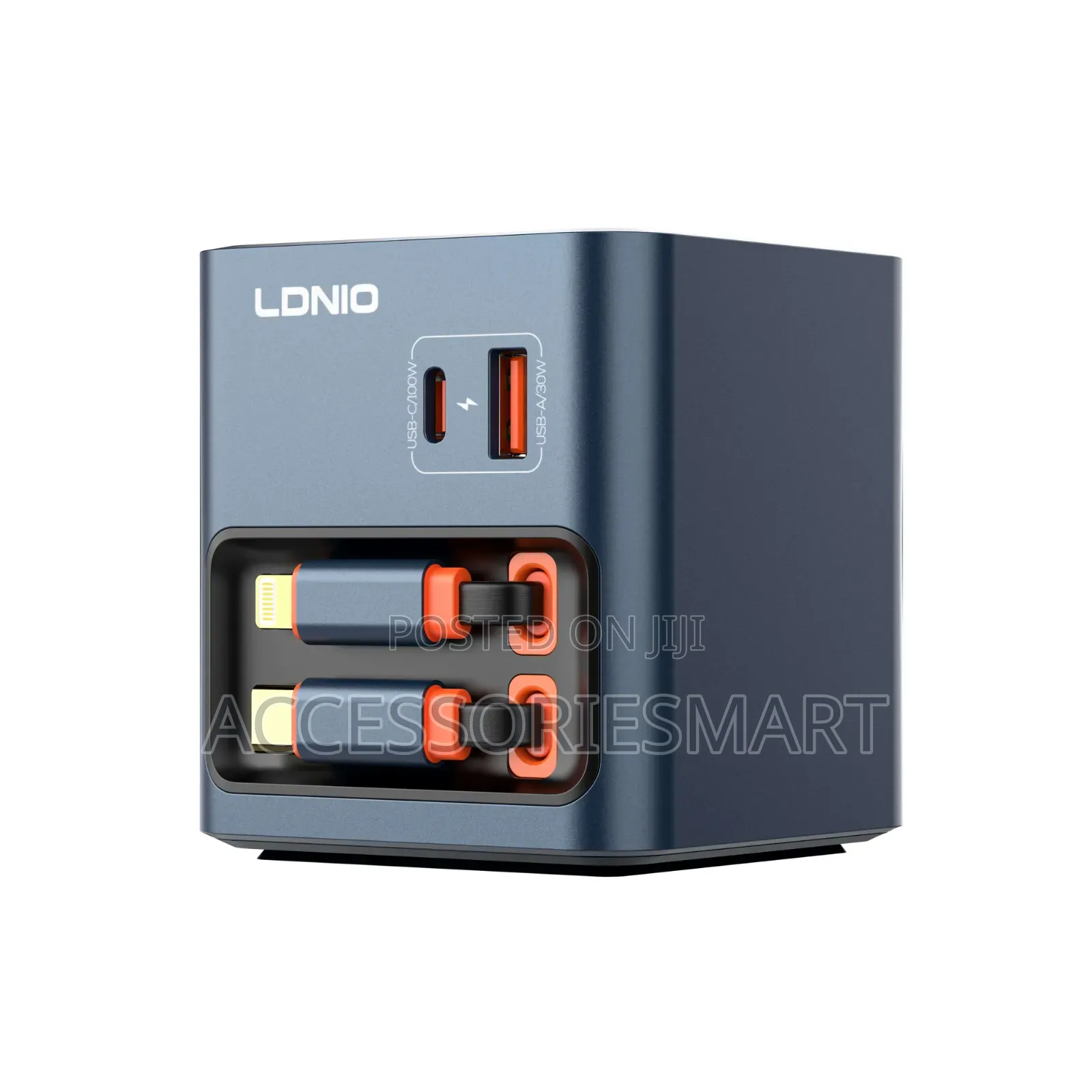 LDNIO Q16 100W GaN Desktop Fast Charger With Retractable Cables
