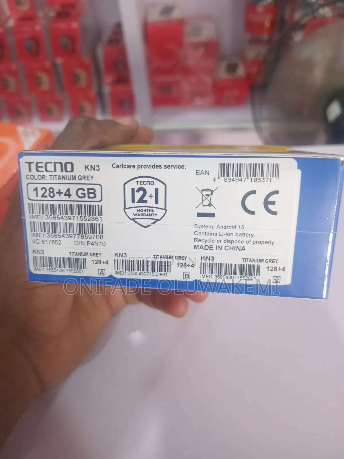 New Tecno Pop 20 128 GB