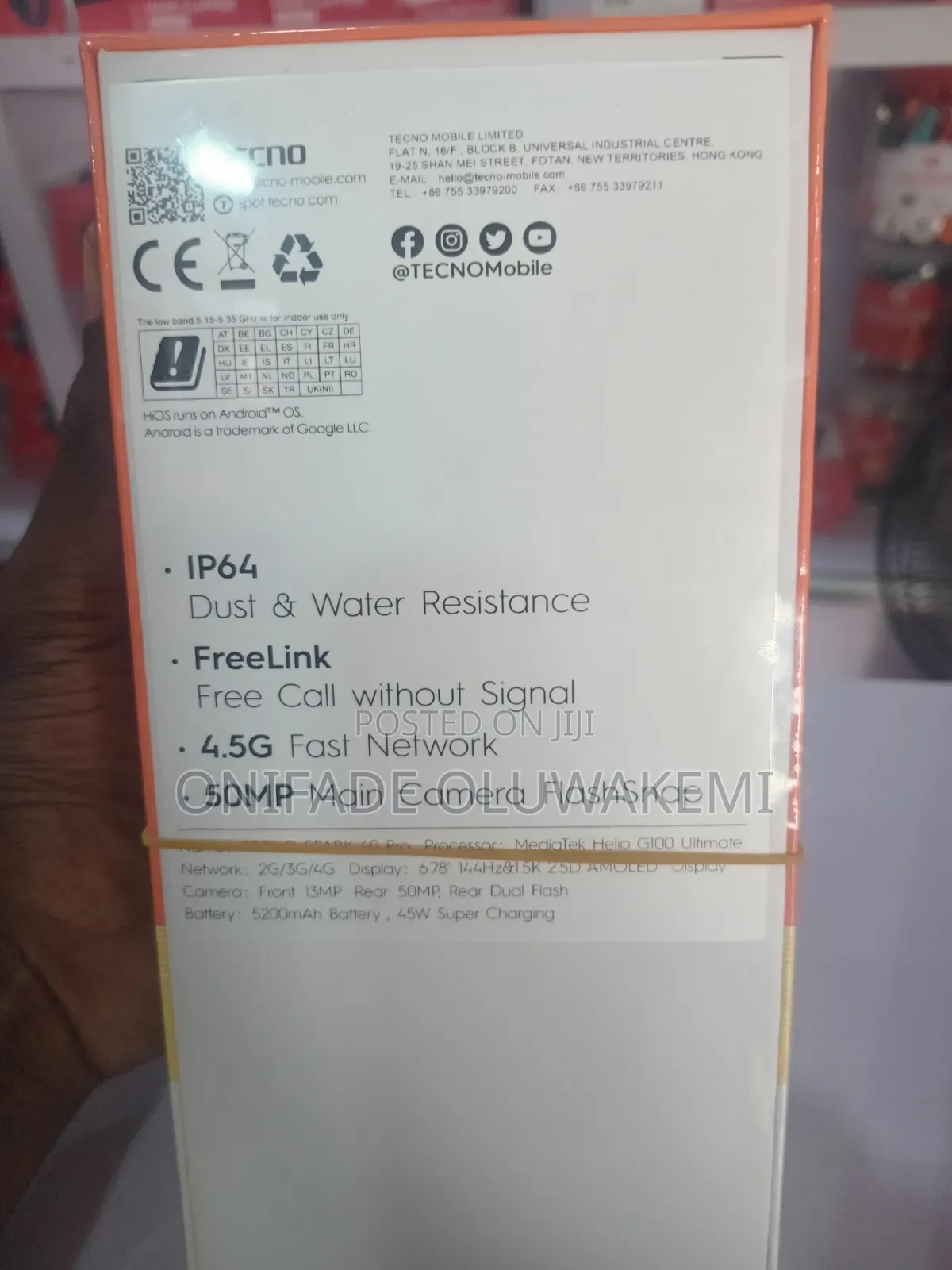 New Tecno Spark 40 Pro 128 GB