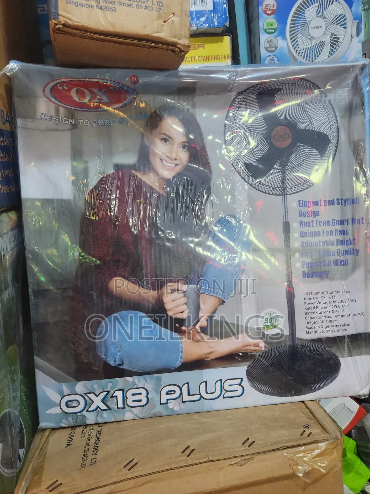 Ox Plastic Standing Fan 18inches