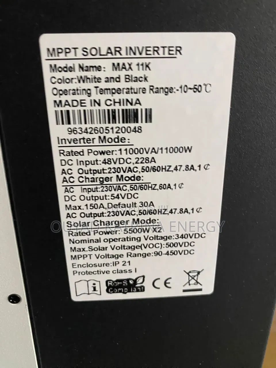 Powerful 48V 11kVA Hybrid Inverter