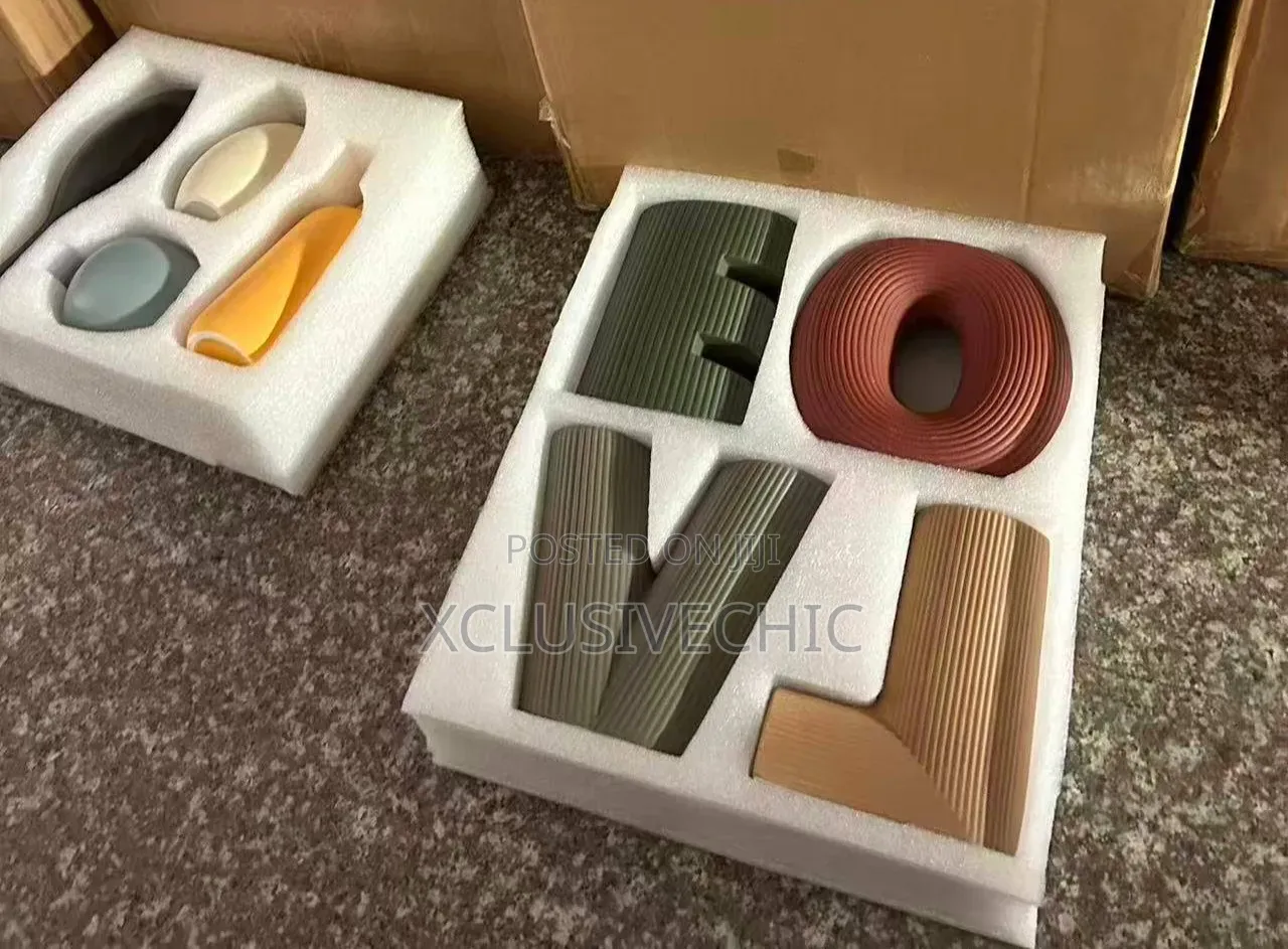 Vasetopia 4-Piece Ceramic "LOVE" Letter Home Decor