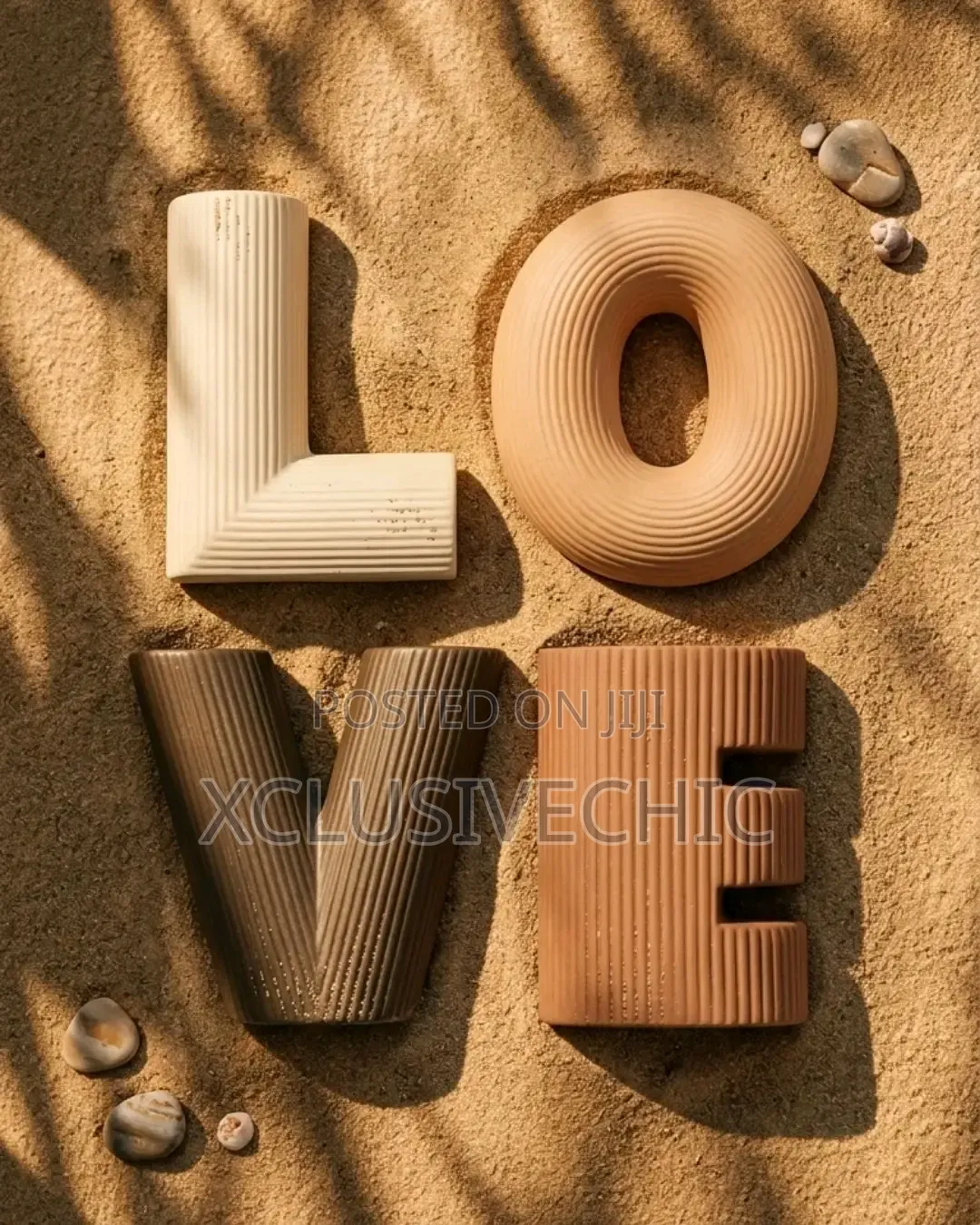 Vasetopia 4-Piece Ceramic "LOVE" Letter Home Decor