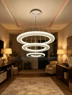 Modern Minimalist 3-Ring Led Iron Pendant Chandelier