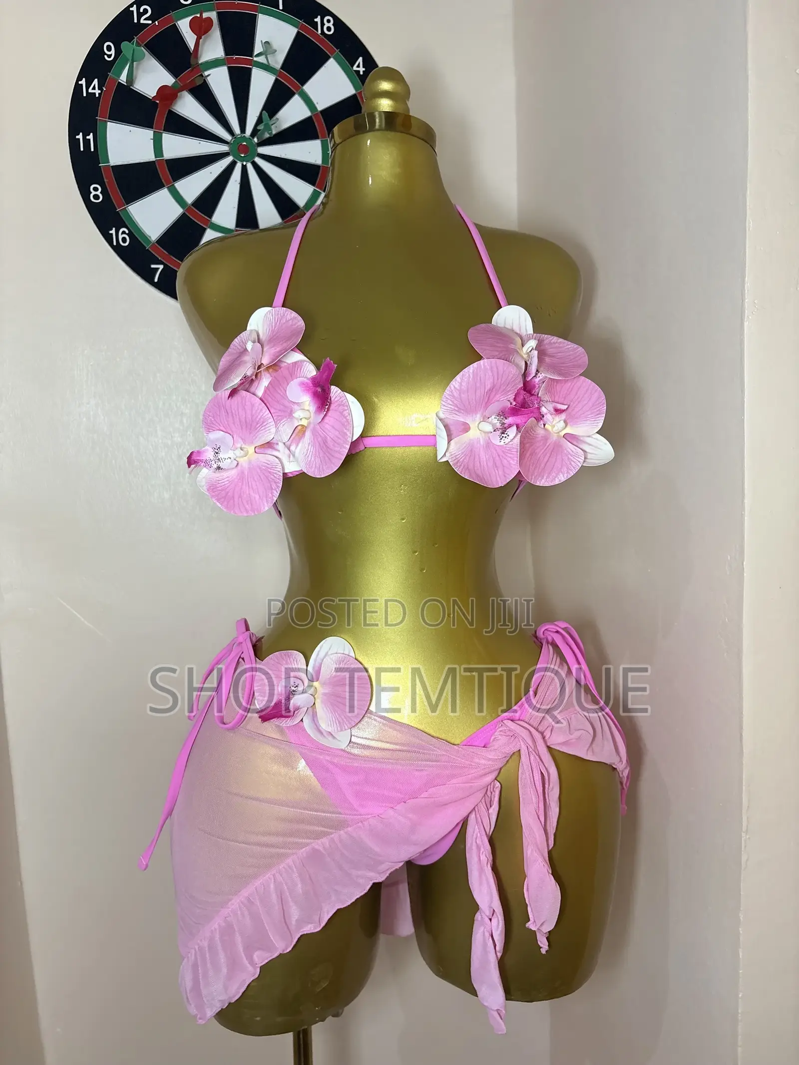3-Piece Pink Swimwear Set