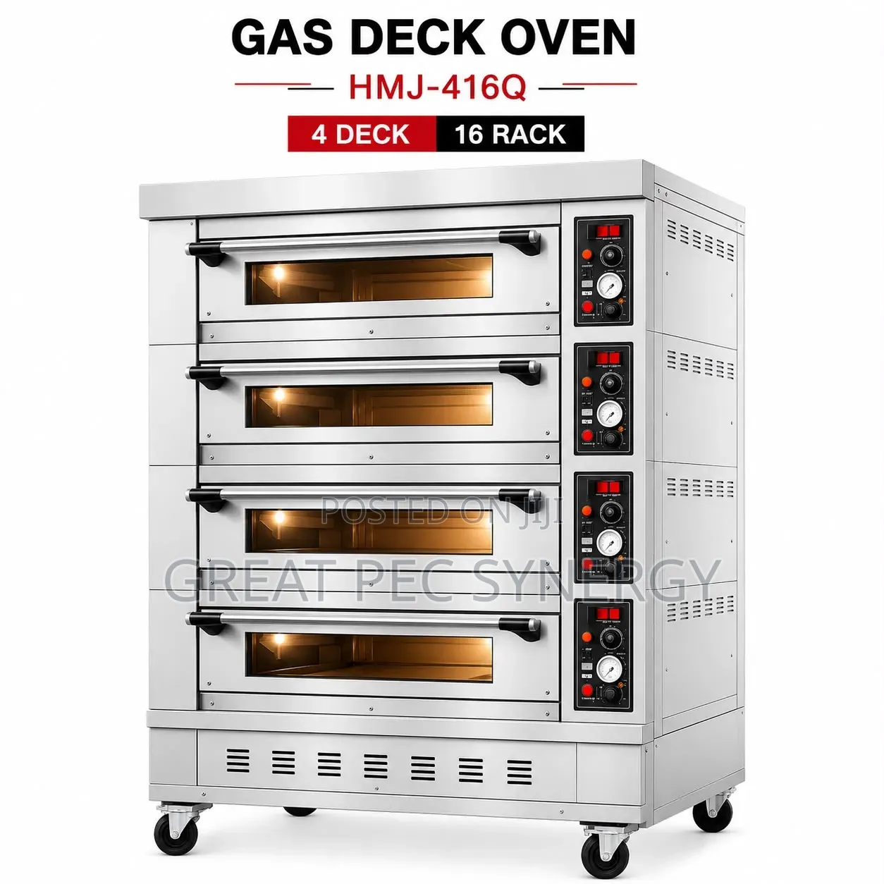 Gas Deck Oven - 4 Deck, 16 Rack