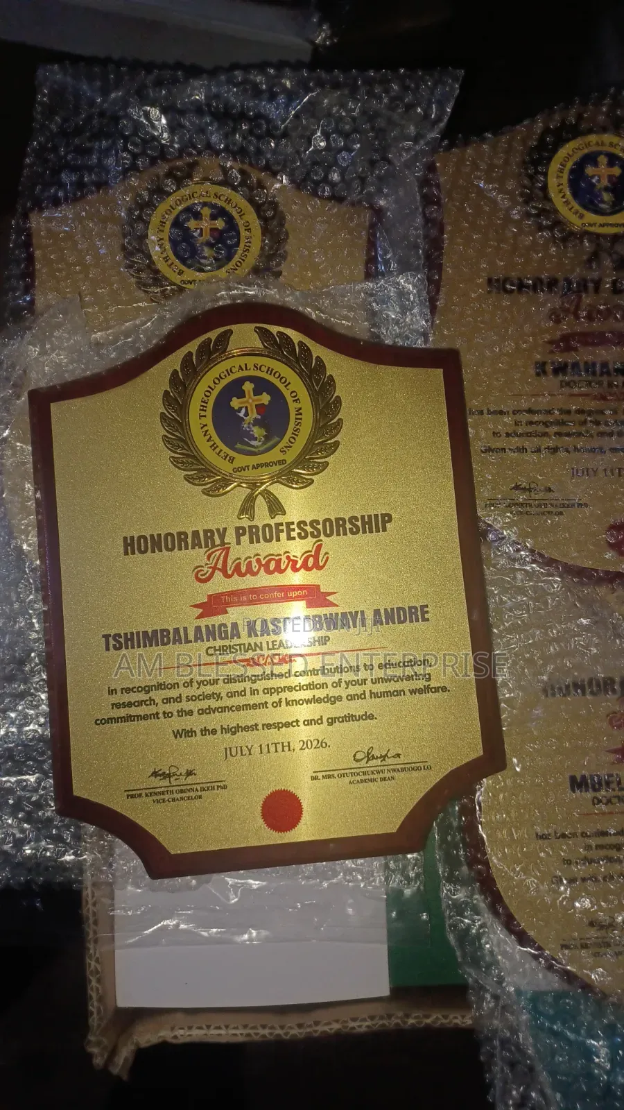 Award Plaque