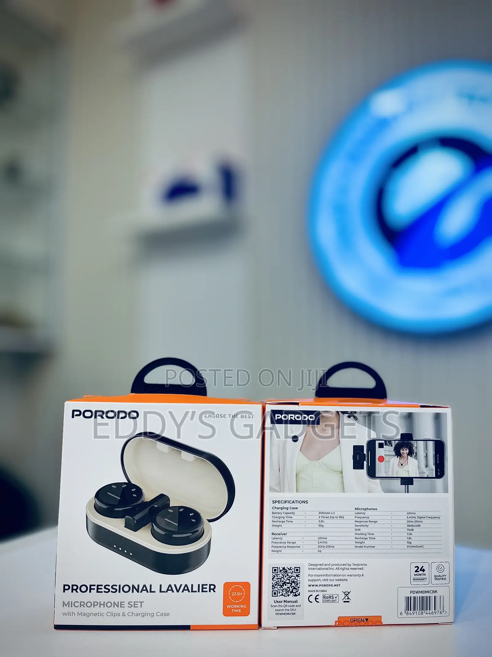 Porodo Wireless Lavalier Microphone | 2- Person Set