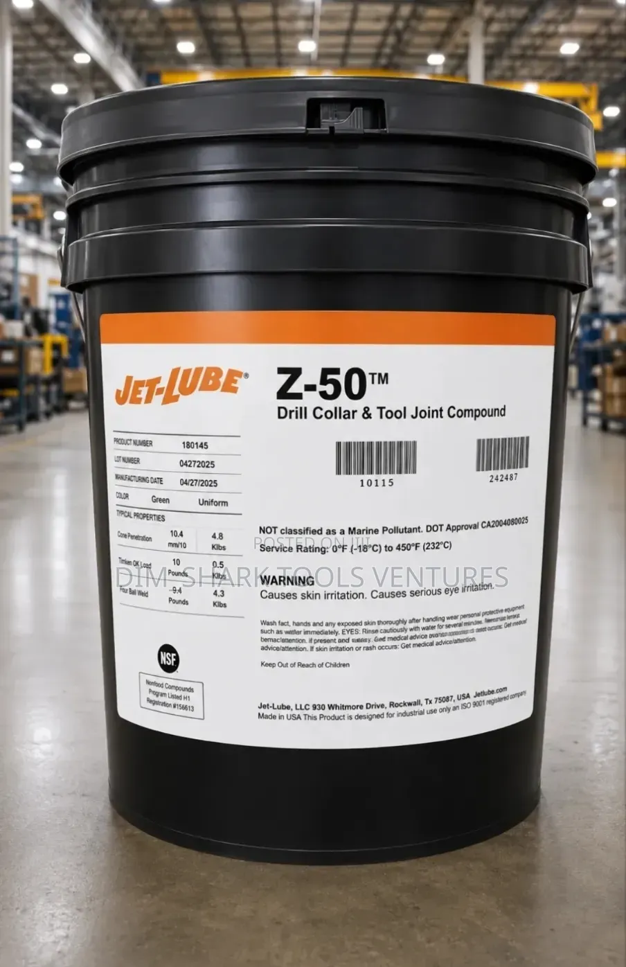 Jet-Lube Z-50 Drill Collar and Tool Joint Compound