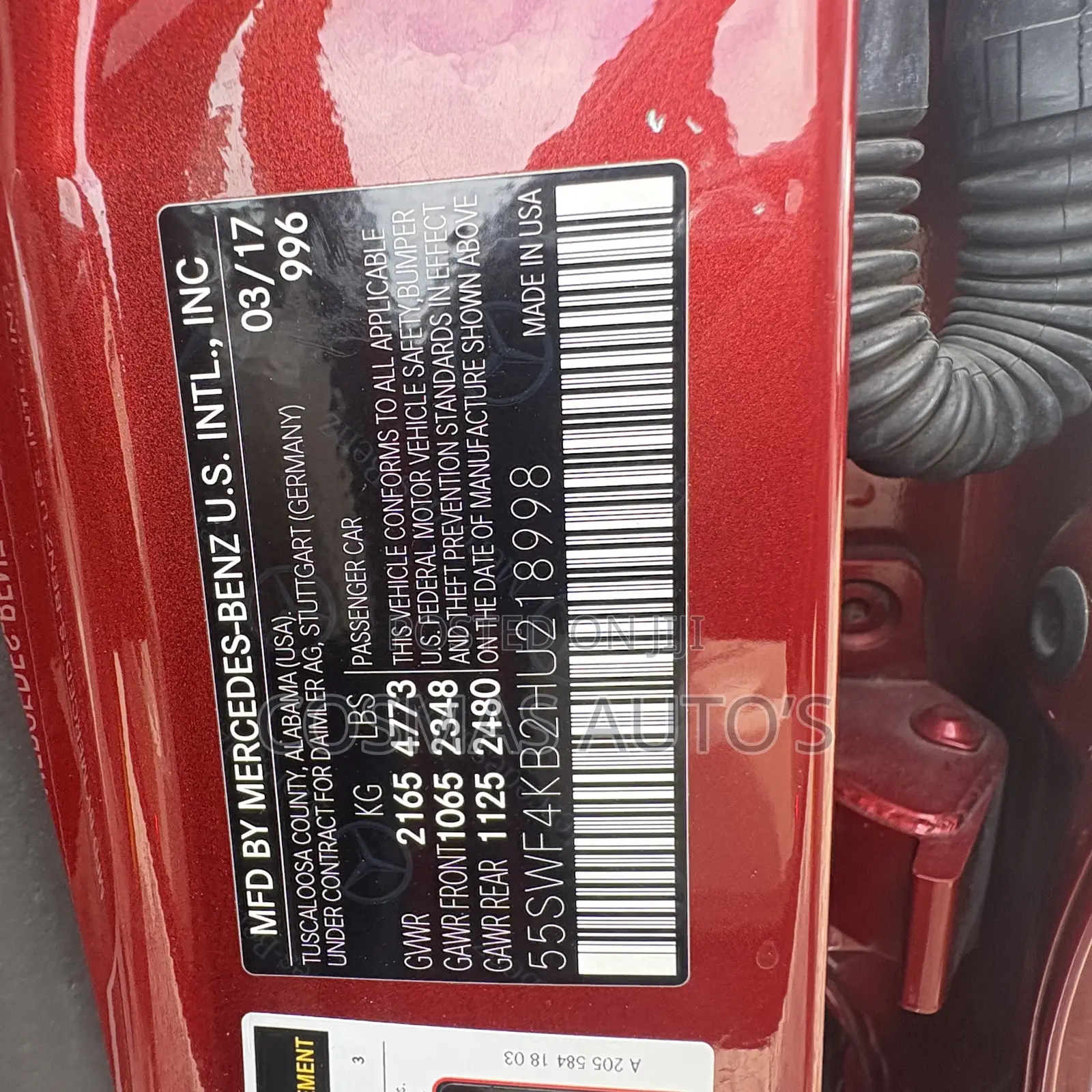 Mercedes-Benz C300 Luxury 4matic Sedan AWD (2.0L 4cyl 7A) 2017 Red