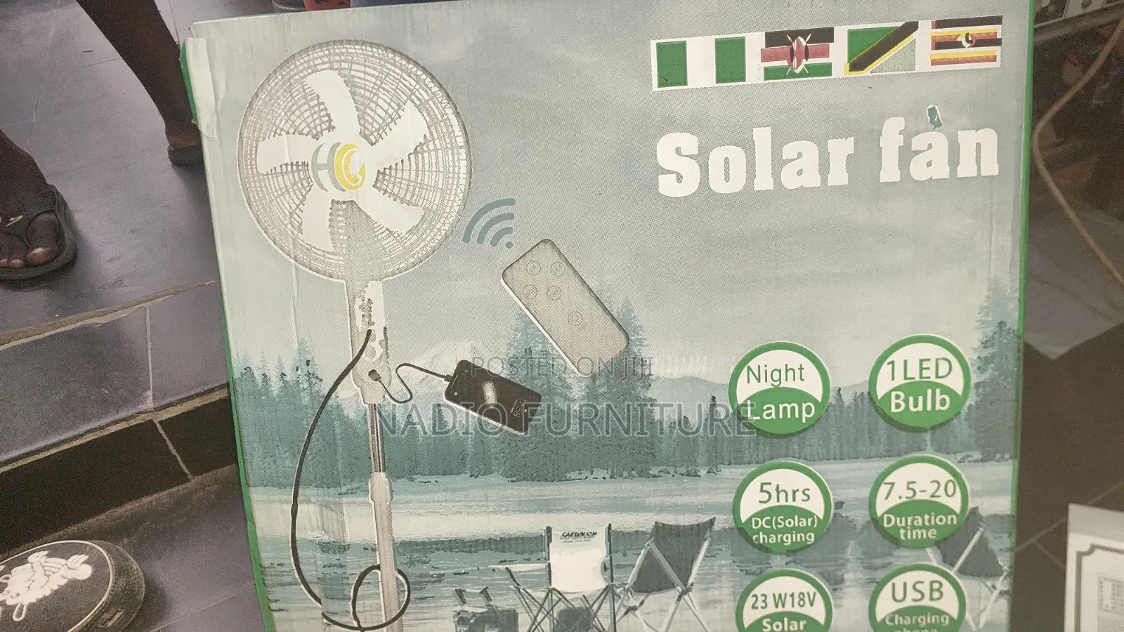 Solar- Rechargeable Fan