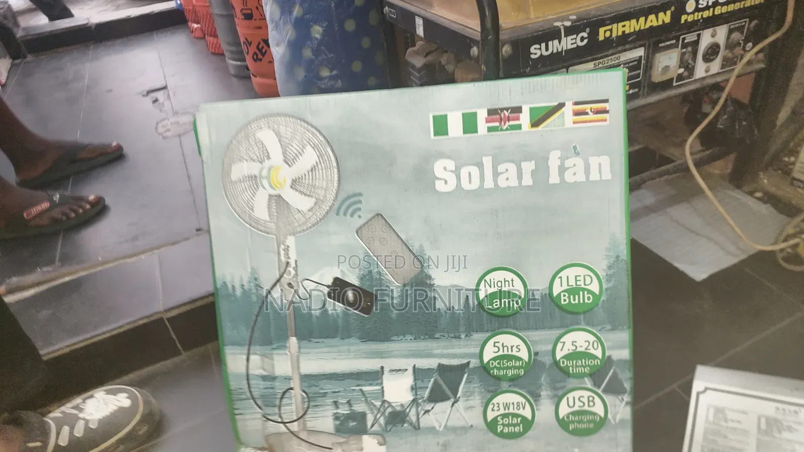 Solar- Rechargeable Fan