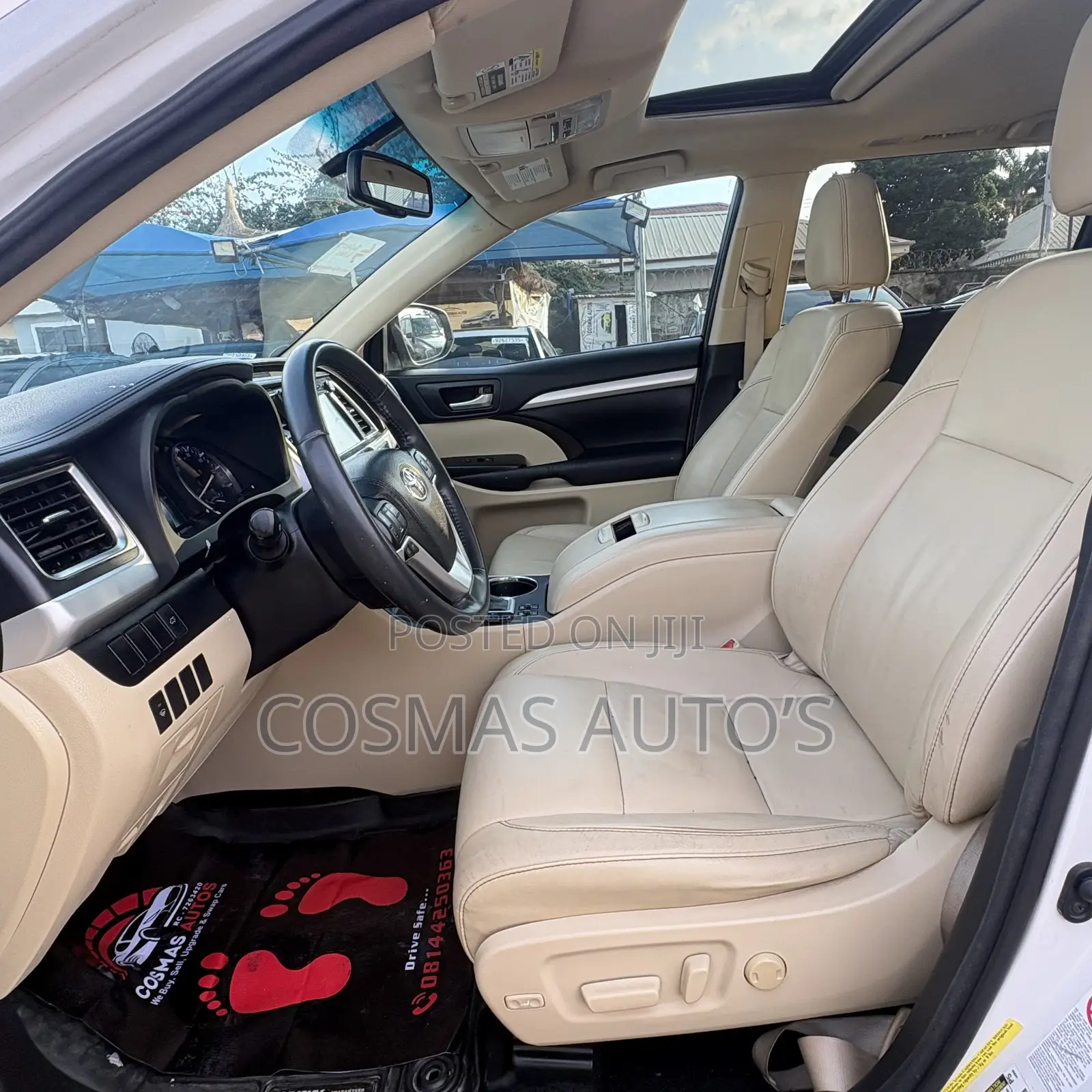 Toyota Highlander XLE 4x4 V6 (3.5L 6cyl 8A) 2017 White