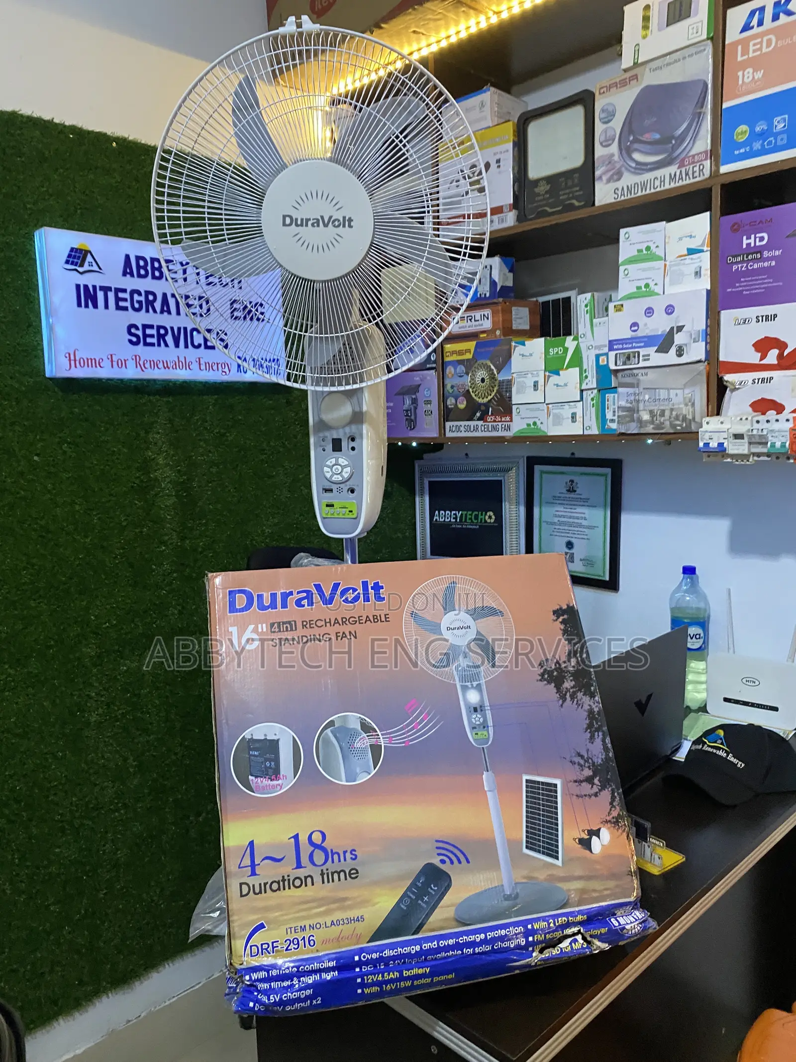 Dura Volt Solar Fan With MP3 Player